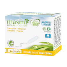 MASMI Органічні тампони Regular без аплікатора 18 шт.