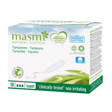 MASMI Органічні тампони Super без аплікатора 18 шт.