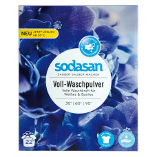 SODASAN Органический Порошок-концентрат стиральный Heavy Duty для сильных загрязнений, для белых и цветных вещей,  со смягчителем воды и кислородным отбеливателем (30° - 60° - 95°) 1,01кг